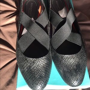 Rockport Etenia black multi ballet shoe